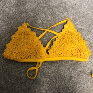 Yellow, bikini top